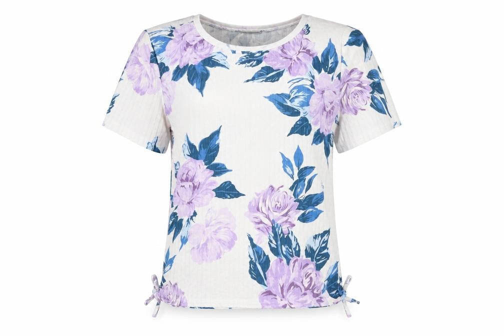Oasis Women’s Multicoloured Floral T-Shirt Size M Short Sleeve