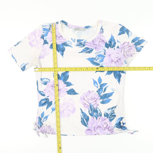 Oasis Women’s Multicoloured Floral T-Shirt Size M Short Sleeve