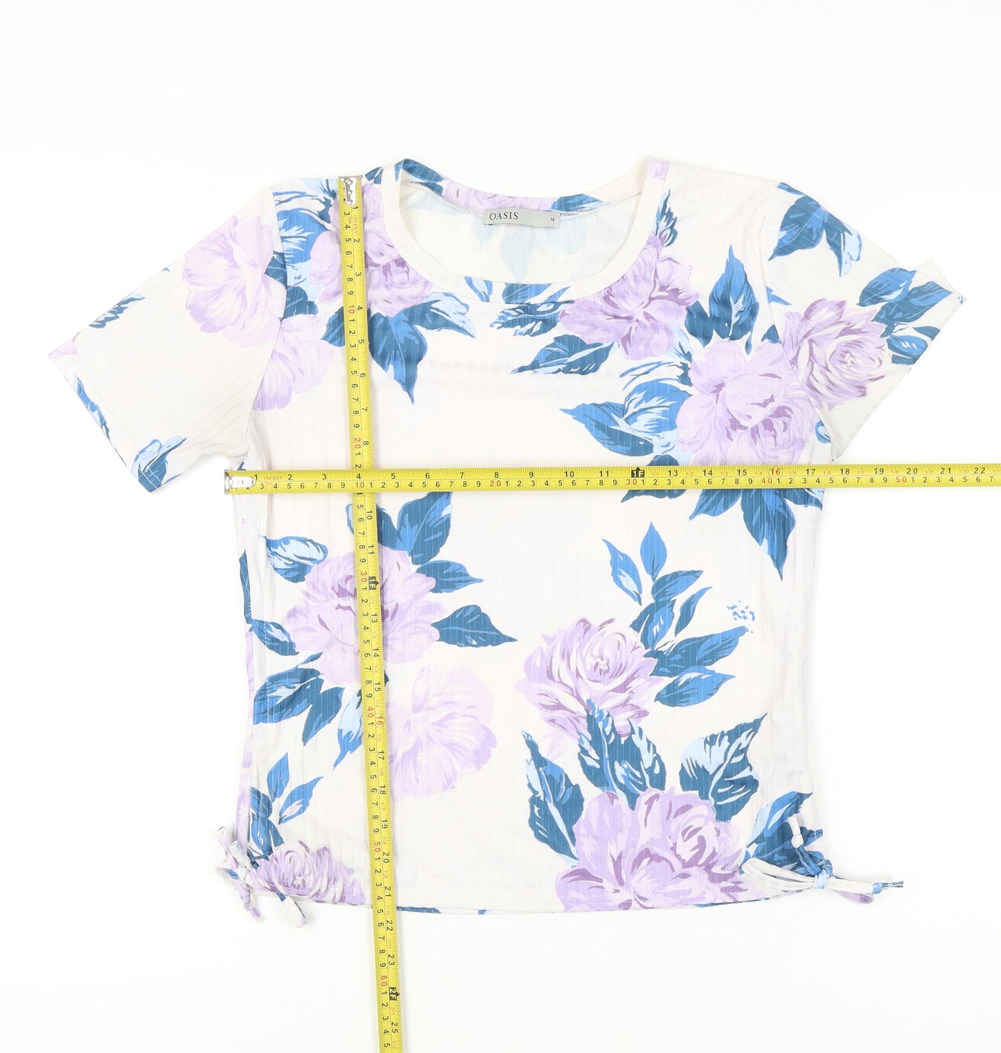 Oasis Women’s Multicoloured Floral T-Shirt Size M Short Sleeve