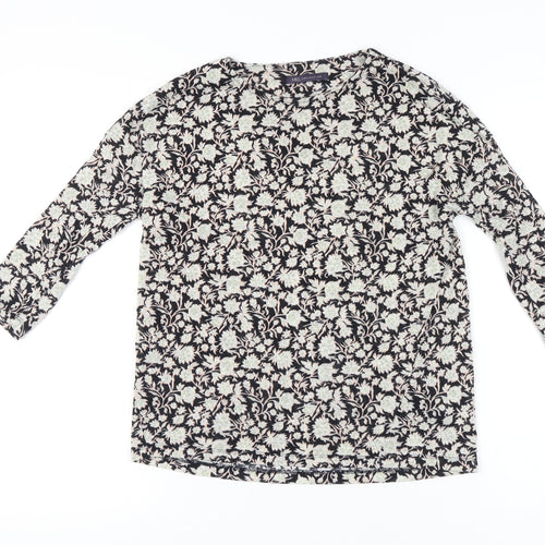 Marks and Spencer Women’s Floral Blouse Navy Mix Size 12 Tunic Top
