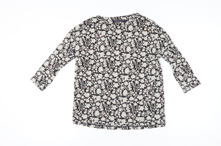 Marks and Spencer Women’s Floral Blouse Navy Mix Size 12 Tunic Top