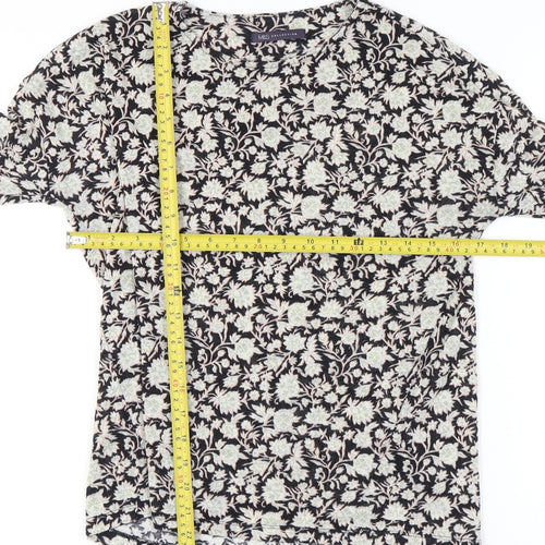Marks and Spencer Women’s Floral Blouse Navy Mix Size 12 Tunic Top