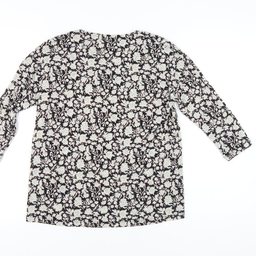 Marks and Spencer Women’s Floral Blouse Navy Mix Size 12 Tunic Top