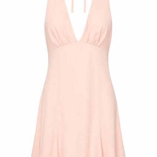 Cider Women Pink Halter Slip Dress Size S Short Backless