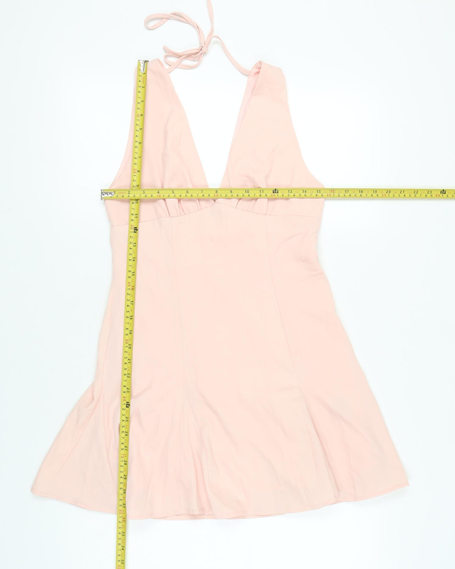 Cider Women Pink Halter Slip Dress Size S Short Backless