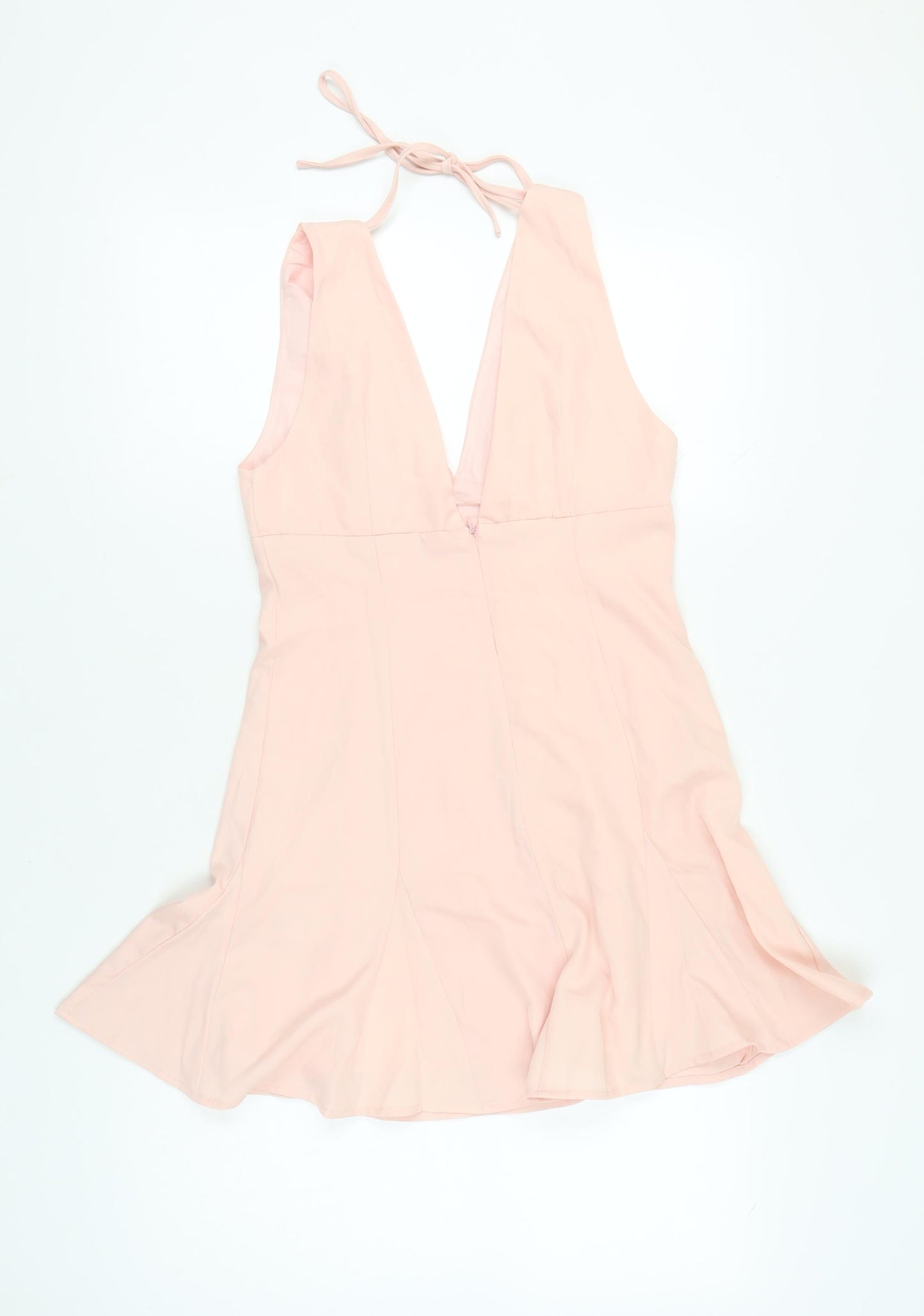 Cider Women Pink Halter Slip Dress Size S Short Backless