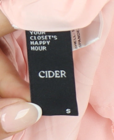 Cider Women Pink Halter Slip Dress Size S Short Backless