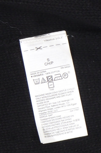 GAP Women’s Black Cotton Knit Open Cardigan Jumper Size S
