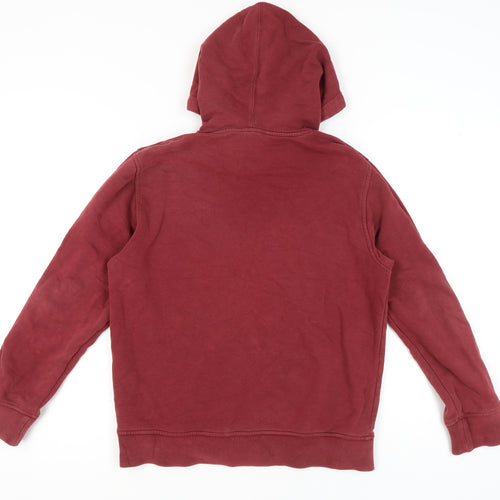 H&M Women’s Red Pullover Hoodie M Pine Lake Logo Cotton Blend