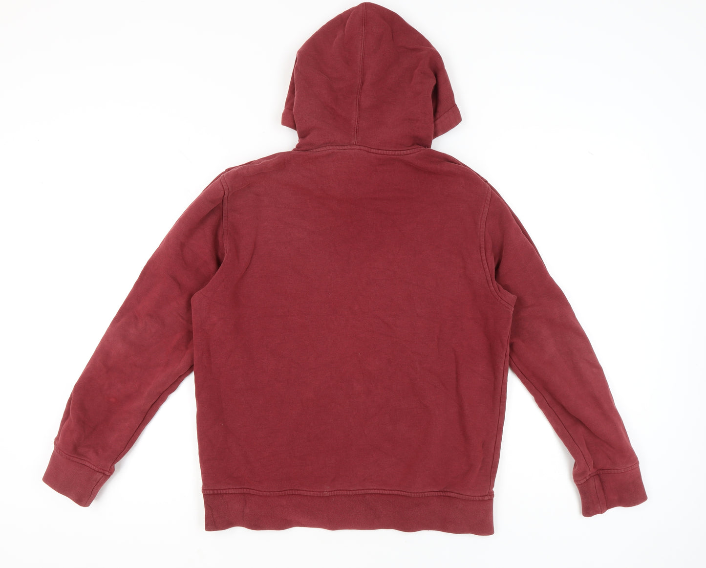 H&M Women’s Red Pullover Hoodie M Pine Lake Logo Cotton Blend