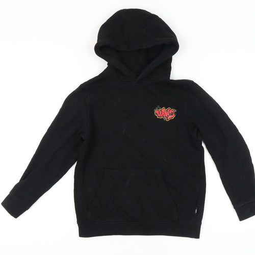 Vans Boys Black Pullover Hoodie Medium Classic Fit Skate Logo