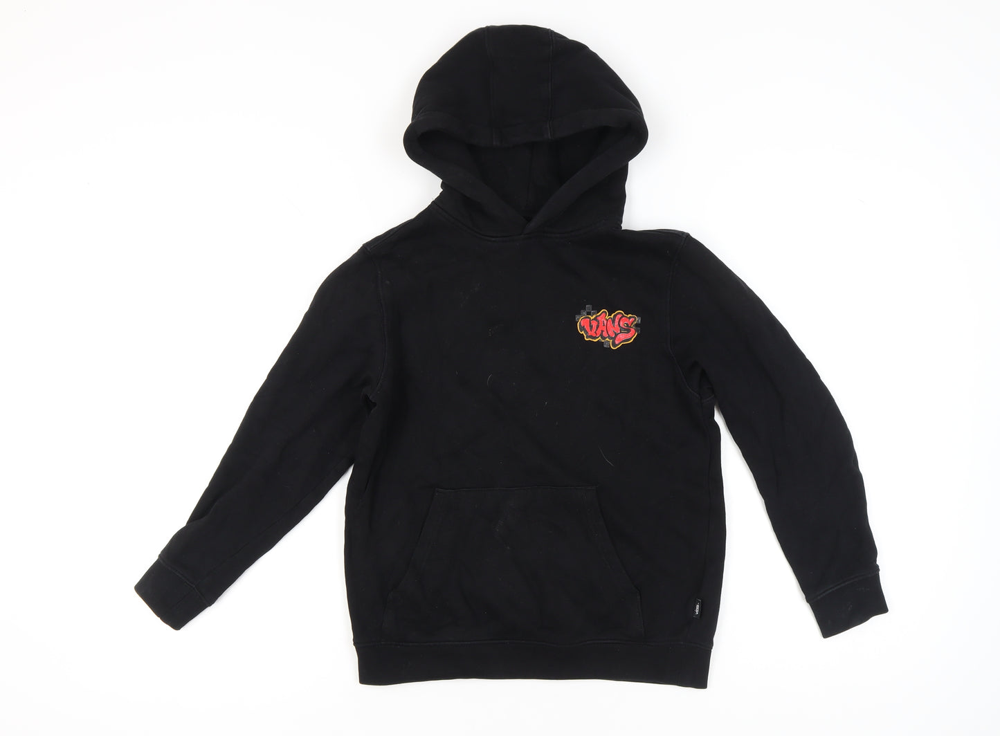 Vans Boys Black Pullover Hoodie Medium Classic Fit Skate Logo
