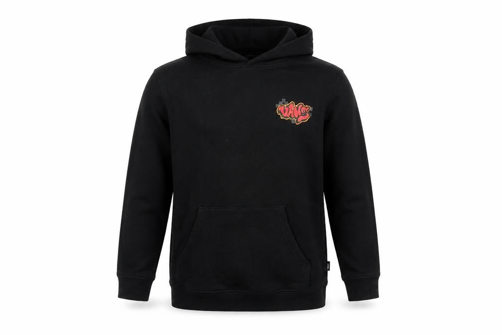 Front view of Vans boys’ black pullover hoodie medium classic fit skate logo