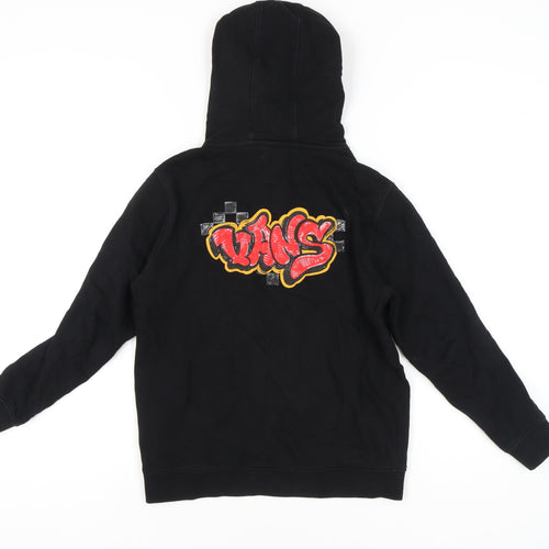 Vans Boys Black Pullover Hoodie Medium Classic Fit Skate Logo