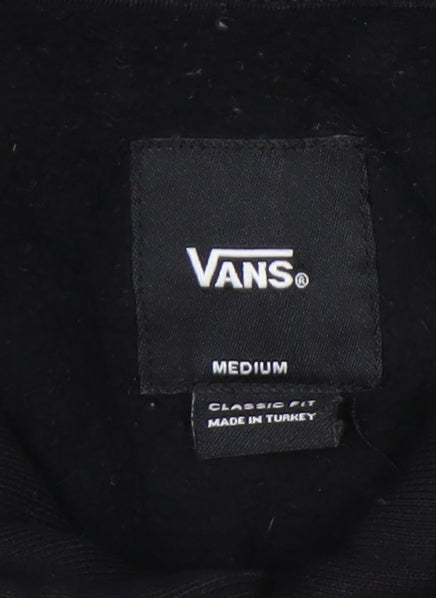 Vans Boys Black Pullover Hoodie Medium Classic Fit Skate Logo