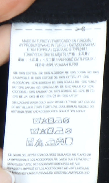 Vans Boys Black Pullover Hoodie Medium Classic Fit Skate Logo