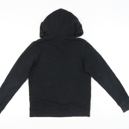 Jack & Jones Boys Black Pullover Hoodie Size 152 Long Sleeve Logo Print