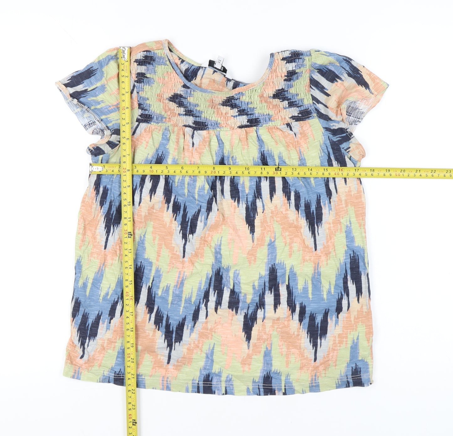 Next Women’s Multicoloured Cotton Tunic Blouse UK 10