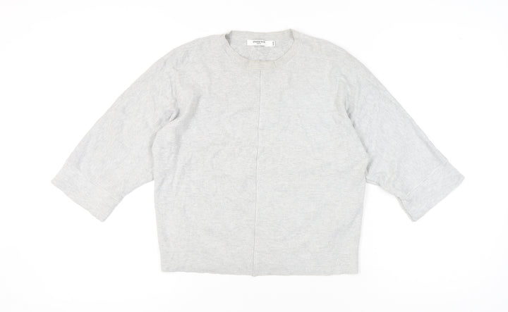 Sweewë Paris Womens Grey S Pullover Jumper 3/4 Sleeve Knit