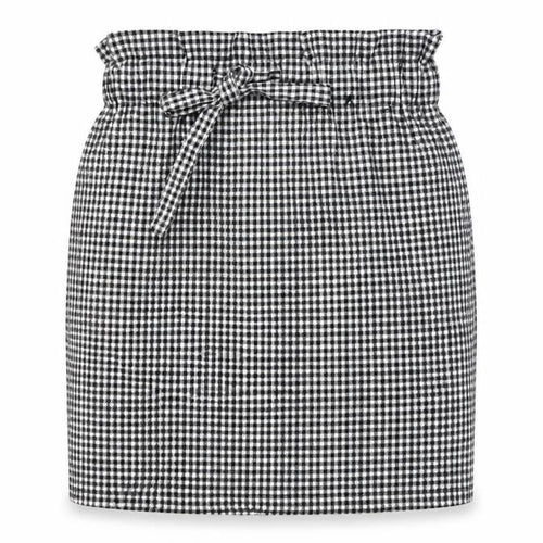 Orsay Women’s Black Checked XS Pencil Skirt With Bow Tie Waist