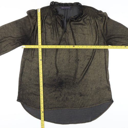 Marks and Spencer Women’s Gold Sheer Tunic Blouse Size 10