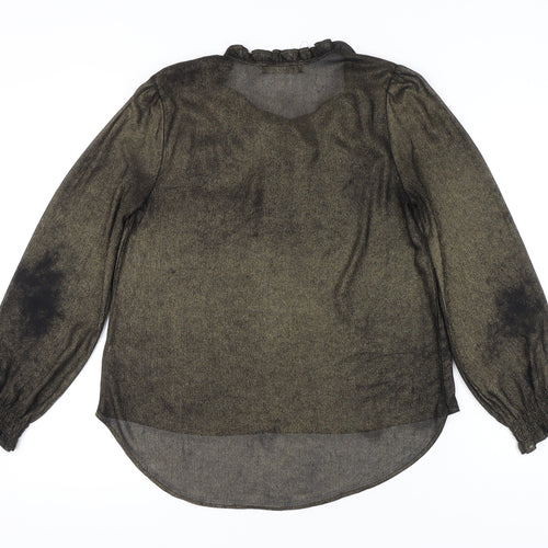 Marks and Spencer Women’s Gold Sheer Tunic Blouse Size 10