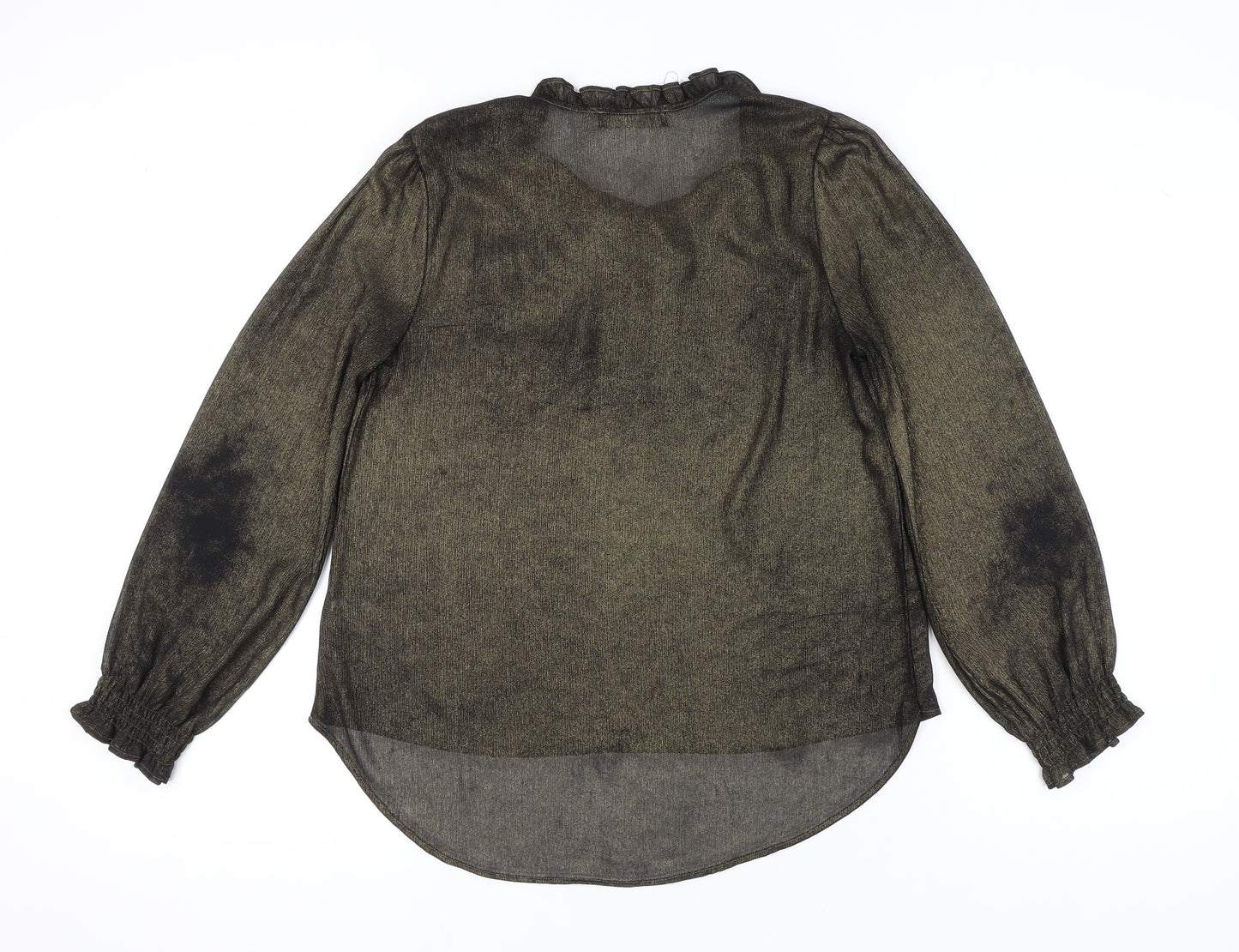 Marks and Spencer Women’s Gold Sheer Tunic Blouse Size 10