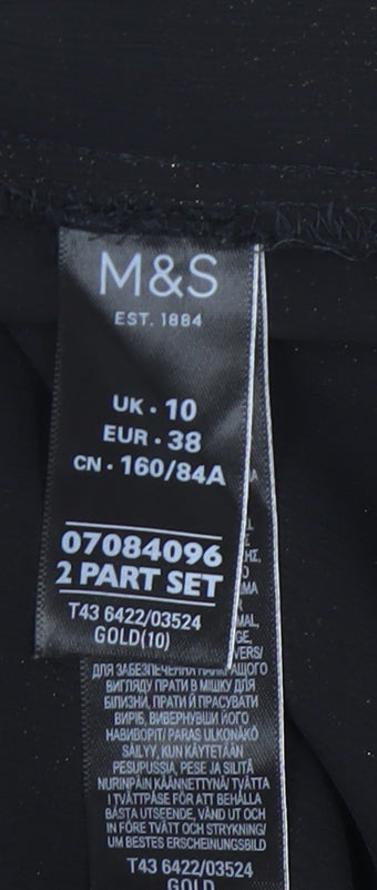 Marks and Spencer Women’s Gold Sheer Tunic Blouse Size 10