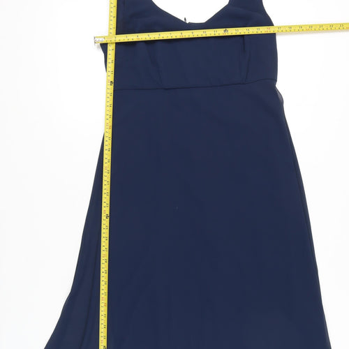 Lana Marie by Ariella Women Blue Size 12 A-Line Sleeveless Formal Dress