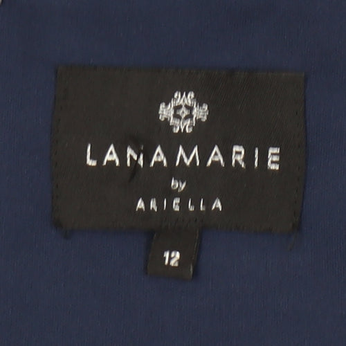 Lana Marie by Ariella Women Blue Size 12 A-Line Sleeveless Formal Dress
