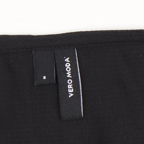 Vero Moda Women’s Black Wrap Dress Size S Ruffle Long Sleeve