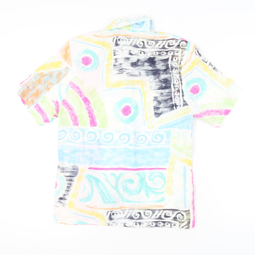 Emerald Womens Multicoloured Retro Button-Up Shirt Size 10