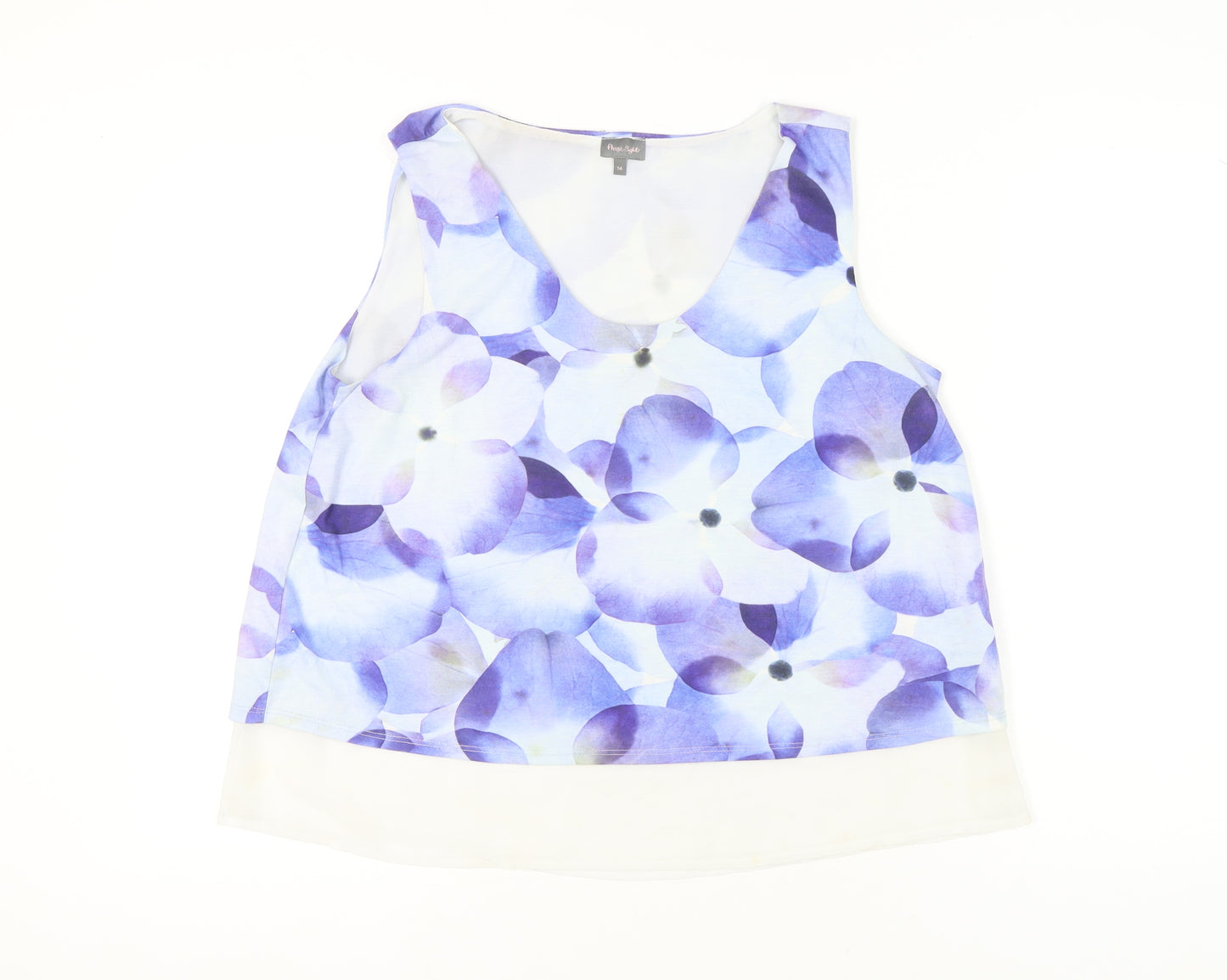 Phase Eight Womens Multicoloured Floral Sleeveless Blouse Size 14