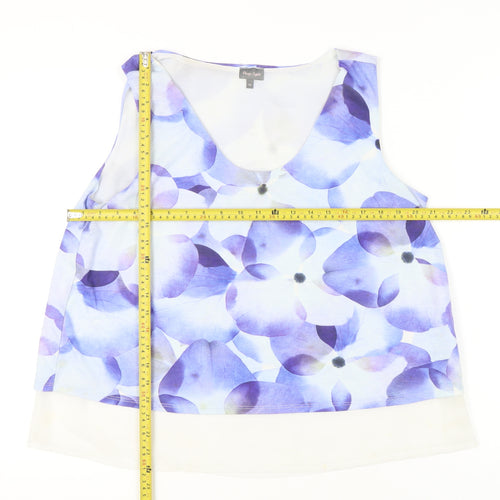 Phase Eight Womens Multicoloured Floral Sleeveless Blouse Size 14