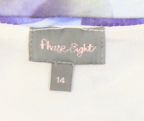 Phase Eight Womens Multicoloured Floral Sleeveless Blouse Size 14