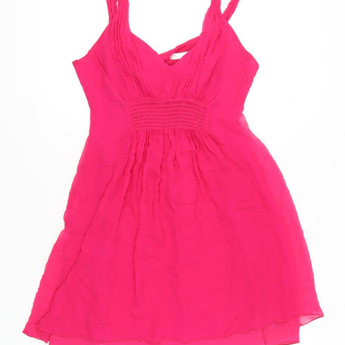 Marks & Spencer Women’s Pink Silk A-Line Sleeveless Knee Dress M