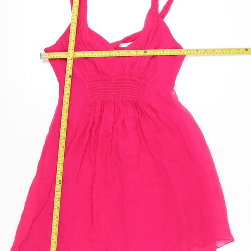 Marks & Spencer Women’s Pink Silk A-Line Sleeveless Knee Dress M