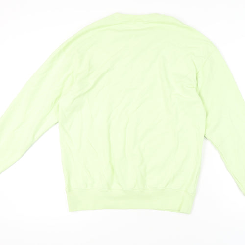 Adidas Mens Green Small Pullover Sweatshirt Crew Neck Long Sleeve