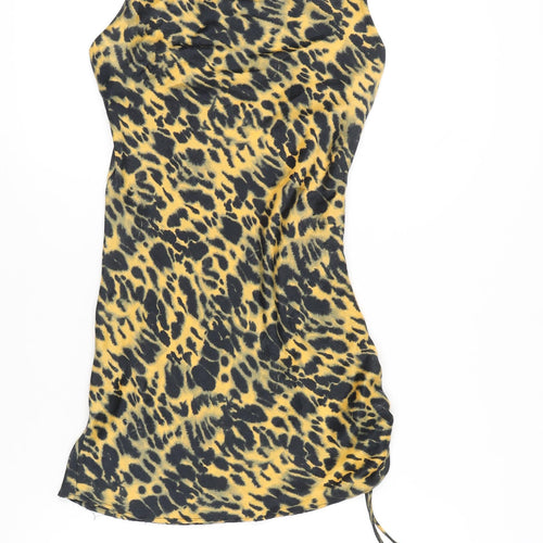 Topshop Women’s Multicoloured Leopard Print Mini Slip Dress UK 6