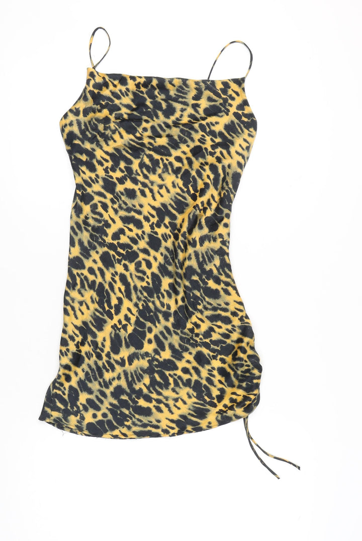 Topshop Women’s Multicoloured Leopard Print Mini Slip Dress UK 6