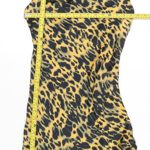 Topshop Women’s Multicoloured Leopard Print Mini Slip Dress UK 6