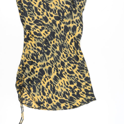Topshop Women’s Multicoloured Leopard Print Mini Slip Dress UK 6