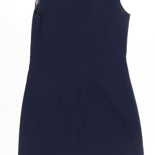 Vero Moda Women’s Blue Size 6 Sleeveless Sheath Ruffle Dress