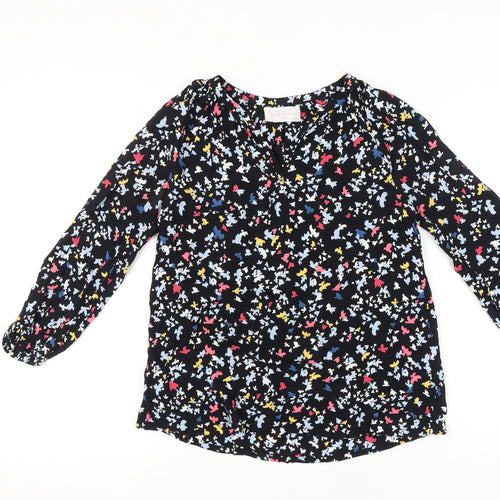 John Lewis Women’s Multicoloured Bird Print Viscose Blouse Size 8
