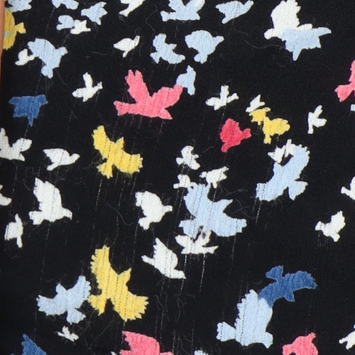 John Lewis Women’s Multicoloured Bird Print Viscose Blouse Size 8