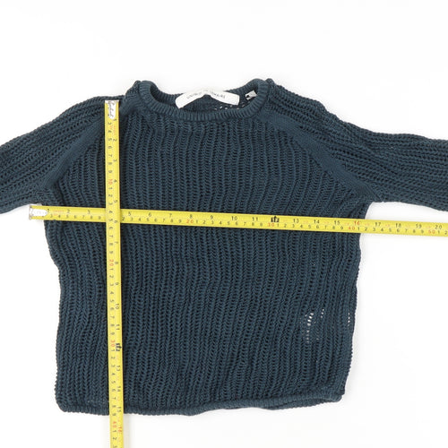 Uniqlo and Lemaire Women’s Blue Open-Knit Cotton Jumper Size S
