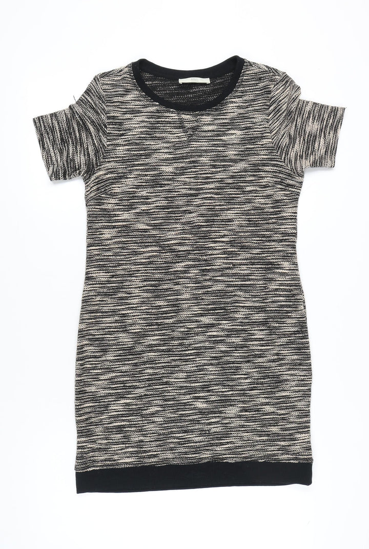 Marks and Spencer Women Grey Size 12 T-Shirt Dress Short Sleeve