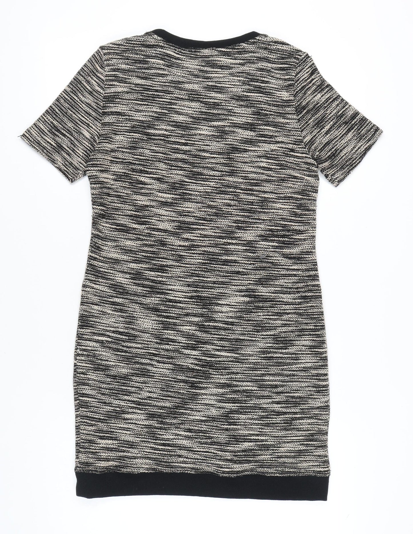 Marks and Spencer Women Grey Size 12 T-Shirt Dress Short Sleeve