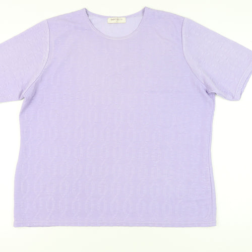 Bonmarché Women’s Purple L Short Sleeve Stretch T-Shirt Top