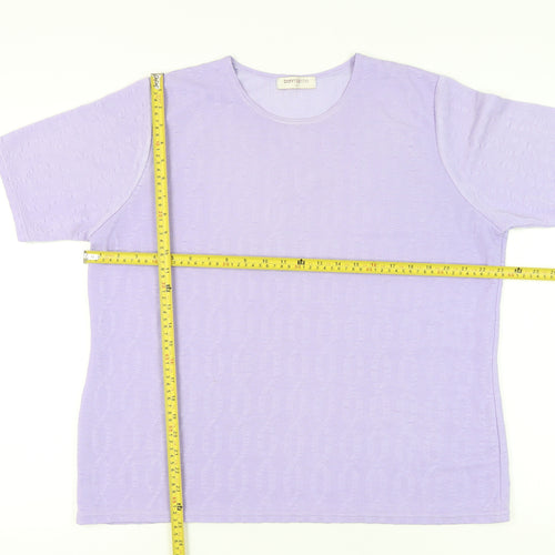 Bonmarché Women’s Purple L Short Sleeve Stretch T-Shirt Top